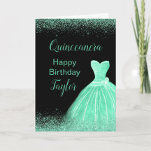 Quinceanera Mint Green Dress Faux Glitter