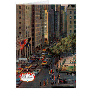 Cartão Quinta Avenida por John Falter