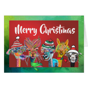 Cartão Quirky Alpacas Merry Christmas card 19-4