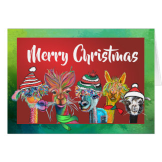 Cartão Quirky Alpacas Merry Christmas card 19-4