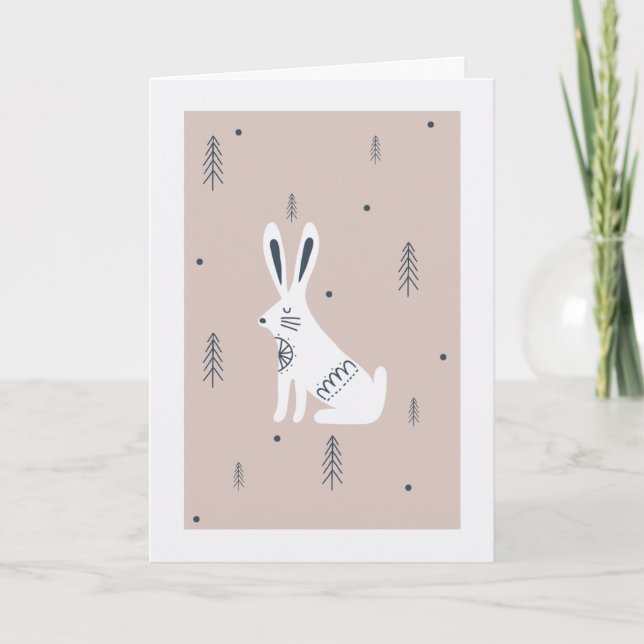 Cartão Quirky Hare Easter Card (Frente)