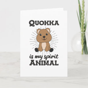 Cartão Quokka É Meu Animal Espirituoso - Cute Quokkas Vin