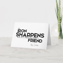 Cartão QUOTAS: Rei Salomão: Um amigo afiça um amigo