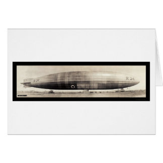 Cartão R34 Foto Blimp Dirigível 1910