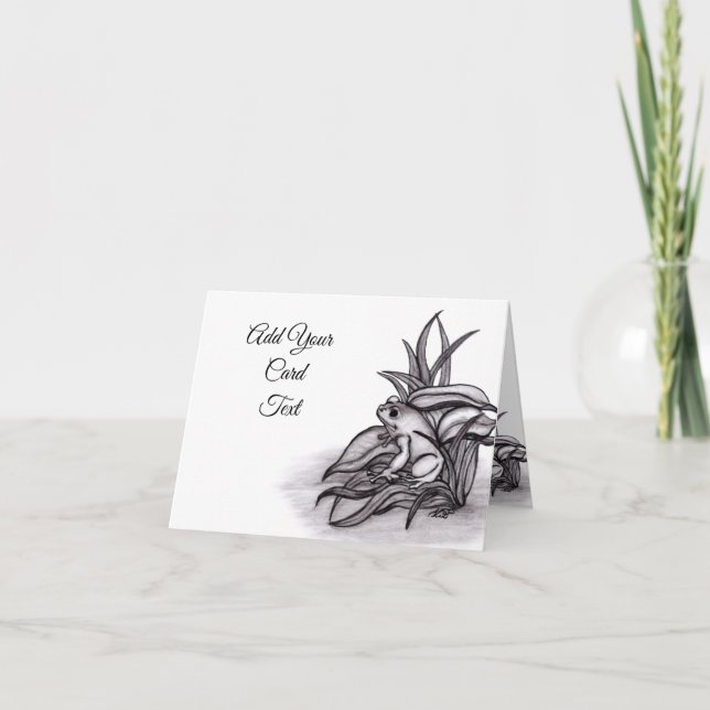 Cartão Rã, adicione seu texto (Frente)