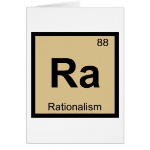 Cartão Ra - Filosofia do Racionalismo Símbolo da Química