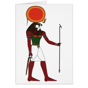 Cartão Ra o deus egípcio antigo do Sun e reis