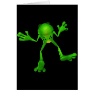 Cartão Rã Verde Bonita