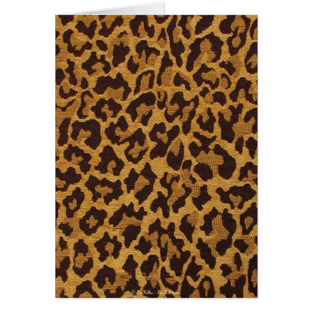 Cartão RAB Rockabilly Leopard Print Brown Dourado (Frente)