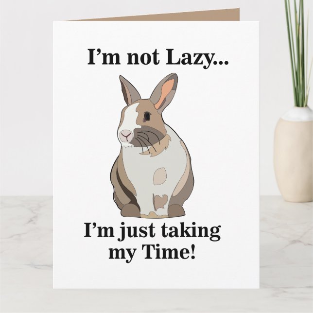 Cartão Rabbit Bunny Funny Birthday (Frente)