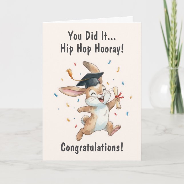 Cartão Rabbit Graduation Card (Frente)