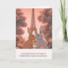 Cartão rabbit message happy birthday