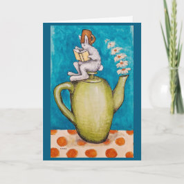 Cartão Rabbit Tea Get Well card