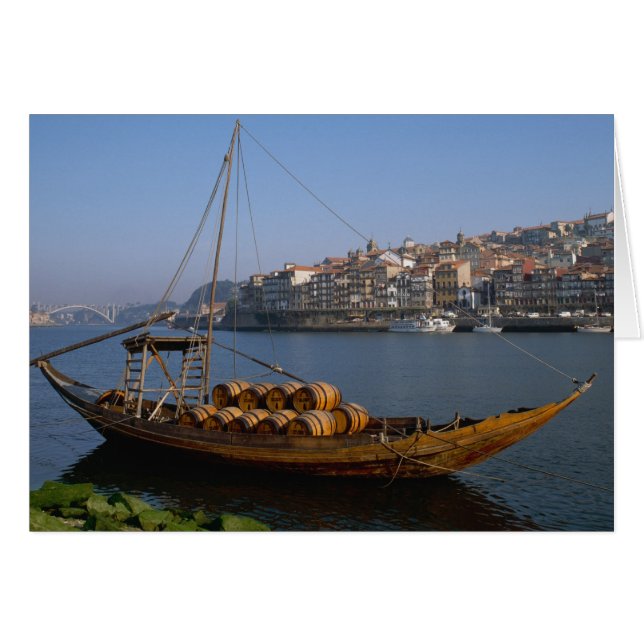 Cartão Rabelo Boats, Porto, Portugal (Frente Horizontal)