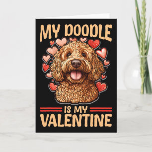 Cartão Raça de cachorro Goldendoodle Meu Doodle é meu val