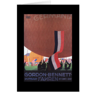 Cartão Raça do balão de ar quente de Gordon Bennett