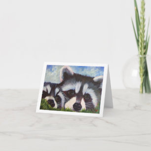 Cartão raccoon art blank notecards