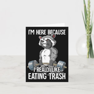 Cartão Raccoon Gym Weight Training Bodybuilding