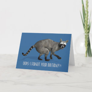 Cartão Raccoon surpreso