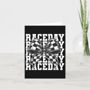 Cartão Race Day Vibes Checkered Coquette Arco Racing M