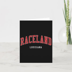 Cartão Raceland Louisiana Faculdade Estilo Universitário 