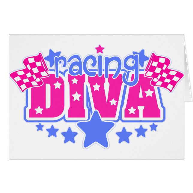 Cartão Racing Diva (Frente Horizontal)