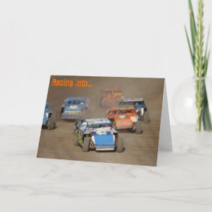 Cartão Racing Into...birthday card