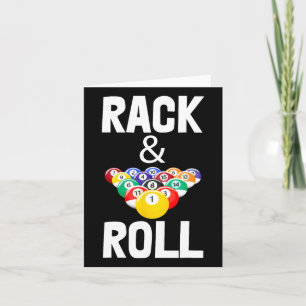Cartão Rack &amp; Rolar Camisetas Legal de Bola Bilhar