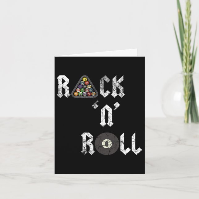 Cartão Rack N Roll Piscina Engraçada Billiards Cue Esport (Frente)