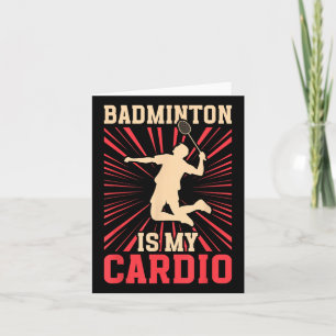 Cartão Racket Shuttle Badminton É Meu Cardio Birdie