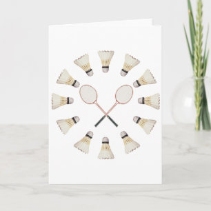 Cartão Rackets de Badminton