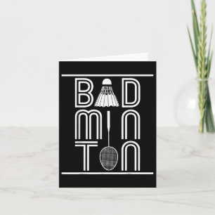 Cartão Racquet Smash Shuttle Player Badminton