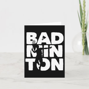 Cartão Racquet Smash Shuttle Player Badminton