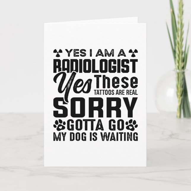 Cartão Rad Tech Sim Sou Radiologista Xray Radiology (Frente)