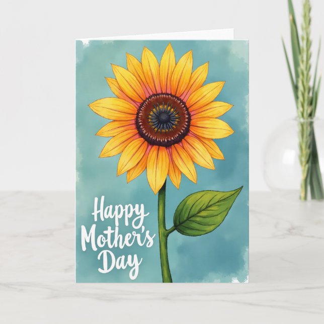 Cartão Radiant Sunflower Day Card (Frente)