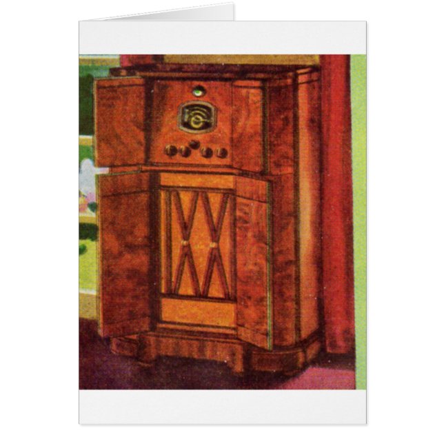 Cartão rádio de console 1937 (Frente)