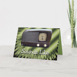 Cartão Rádio Vintage personalizar qualquer ocasião