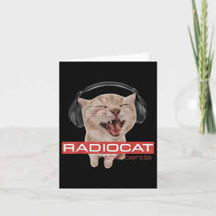 Cartão Radiocat O Gato De Gato De Música Engraçado Cat Mã