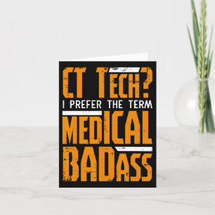 Cartão Radiologia Ct Tech Engraçada Digitalização Ct Cat 