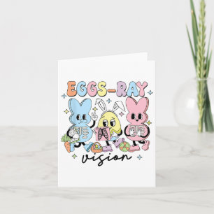 Cartão Radiologia páscoa Radiologia Bunny Ovos Vision Xra