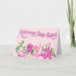 Cartão Radosnego Dnia Babci - Placa de Dia de as mães