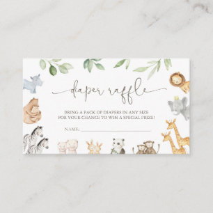 Cartão Raffle da Fralda de Arca de Noah