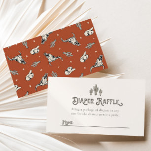 Cartão Raffle da Fralda Oeste Selvagem Chá de fr