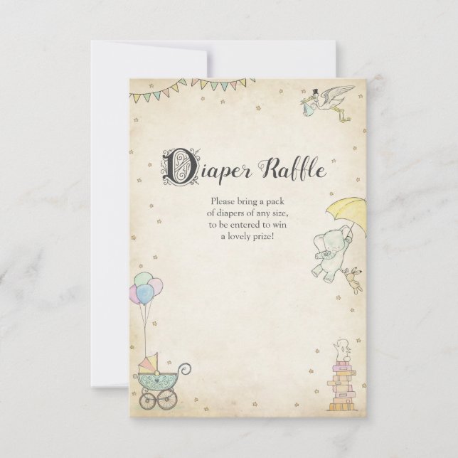 Cartão Raffle de Fralda do Livro de História (Frente)