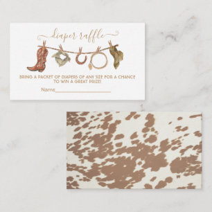 Cartão Raffle Fralda de linha de clothboy Ocidenta