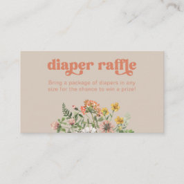 Cartão Raffle para Fralda de flor selvagem