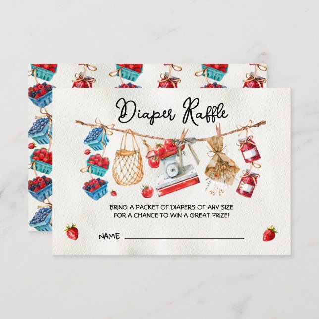 Cartão Raffle para Fraldas de Chá de fraldas do me (Frente/Verso)