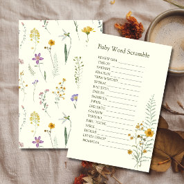 Cartão Raffle Rustic Boho Wildflower