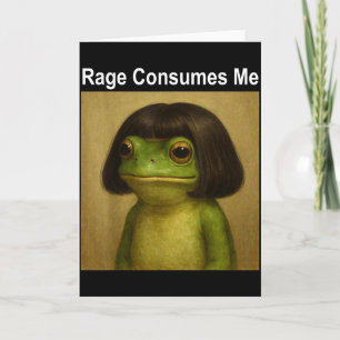Cartão Rage Me Consome Sapo Sapo Engraçado Corte Bob Meme