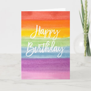 Cartão Rainbow birthday